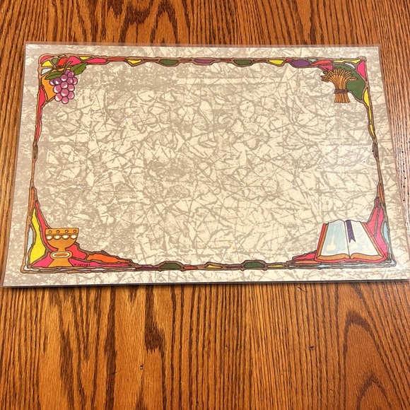 6 Vintage Inspirational Bible Scripture Laminated placemats by Bright of America - Picture 15 of 15